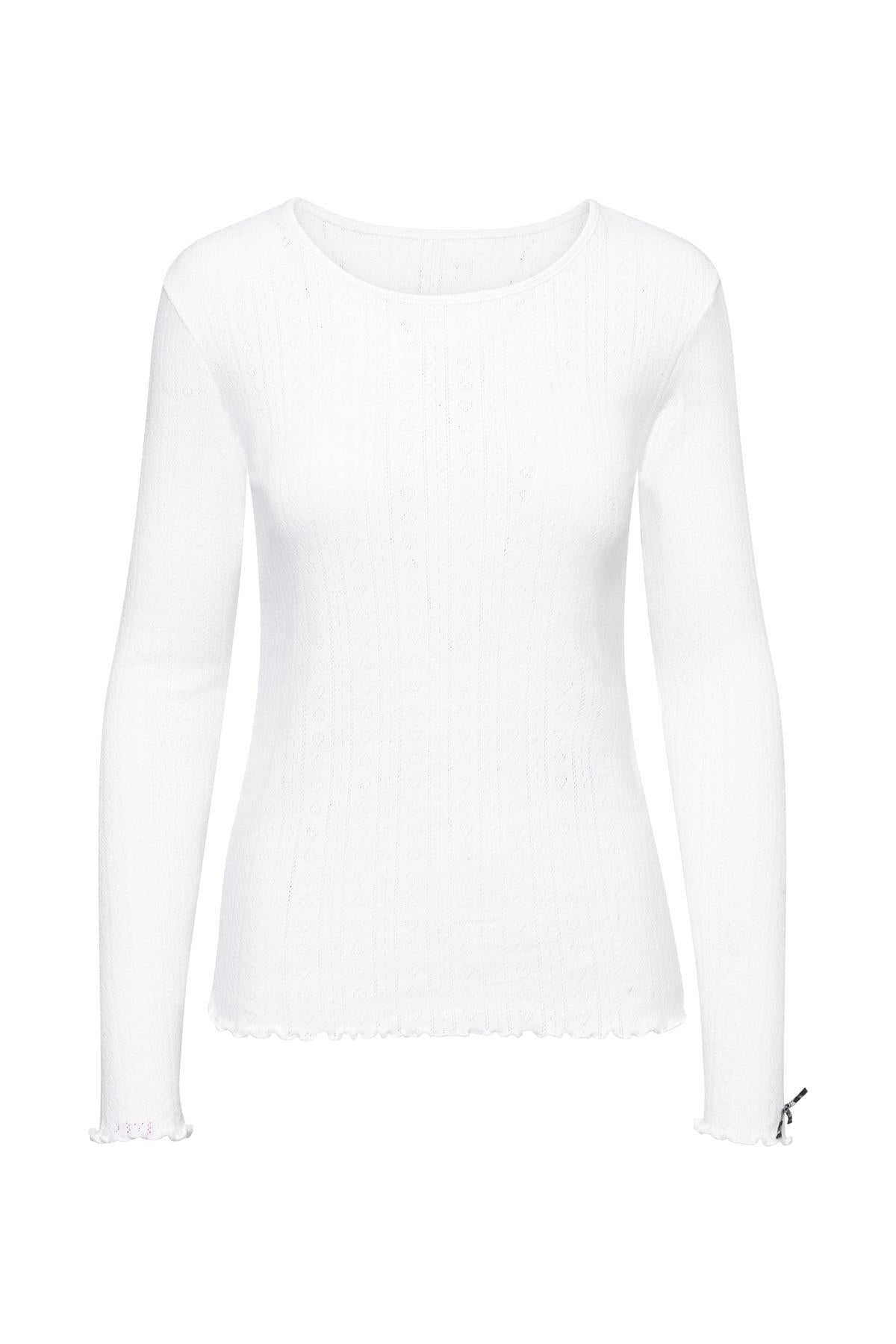 hey-honey-classic-longsleeve-pointelle-shirt-wei-baumwolle image 8