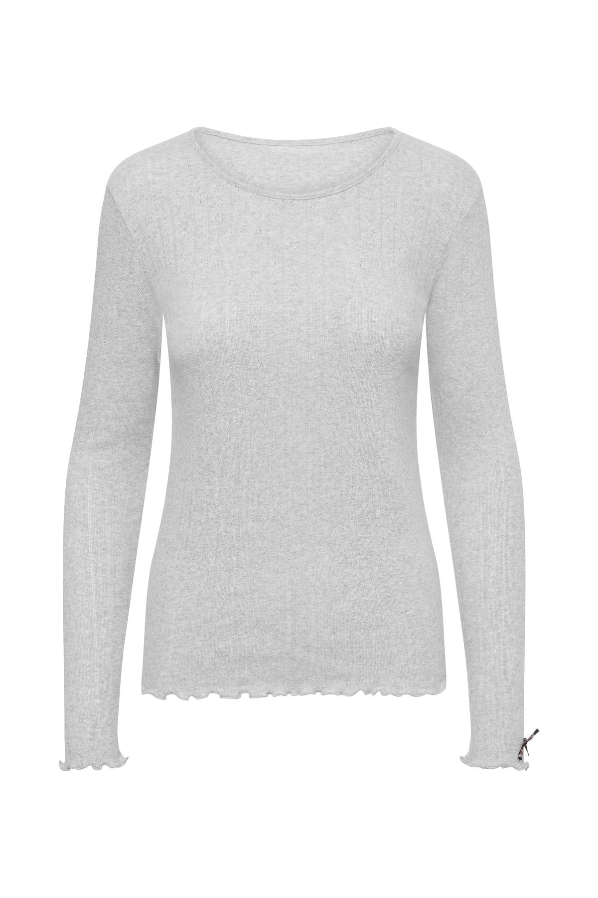 hey-honey-classic-pointelle-longsleeve-grau-melange-baumwolle image 7