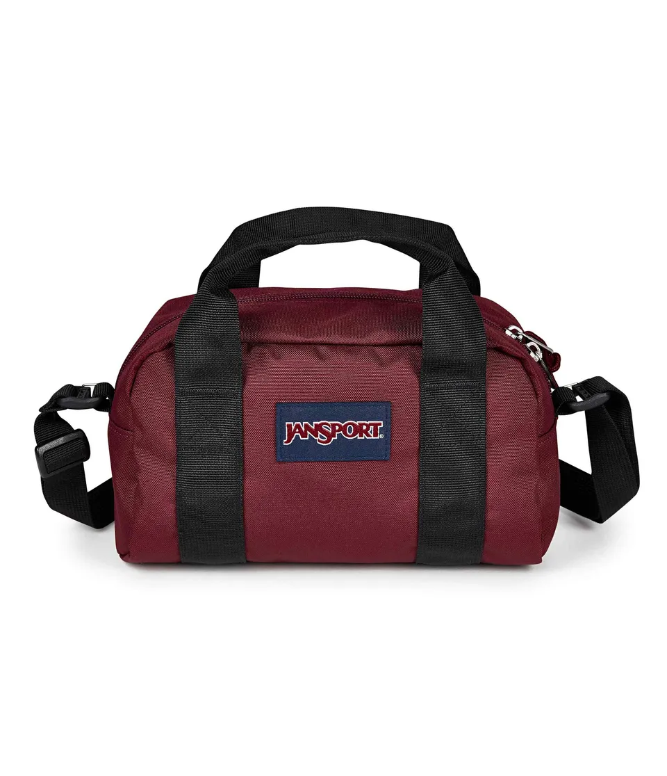 jansport-weekender-mini-duffle-reisetasche-cherry-lacquer-mit-schultergurt image 1
