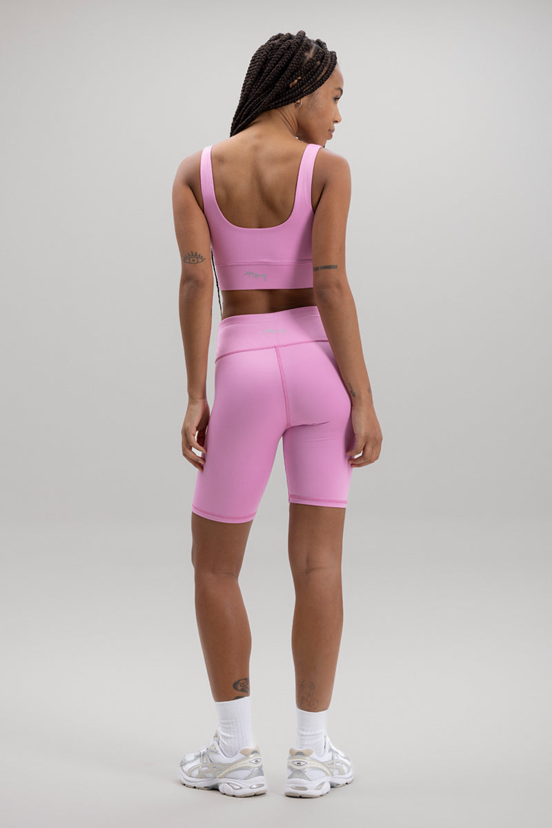 hey-honey-classic-biker-rosewood-uni-high-waist-shorts image 6