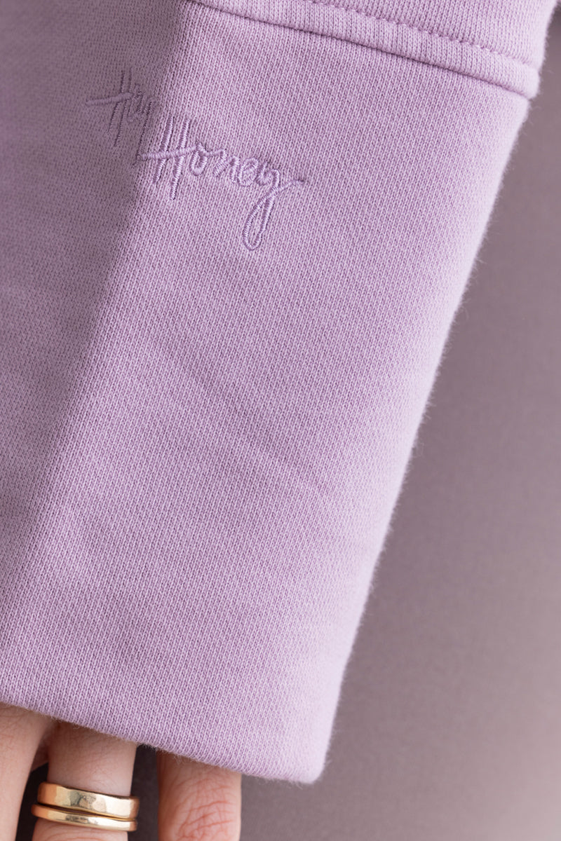 hey-honey-classic-open-edge-sweater-mauve-baumwolle-pullover image 2