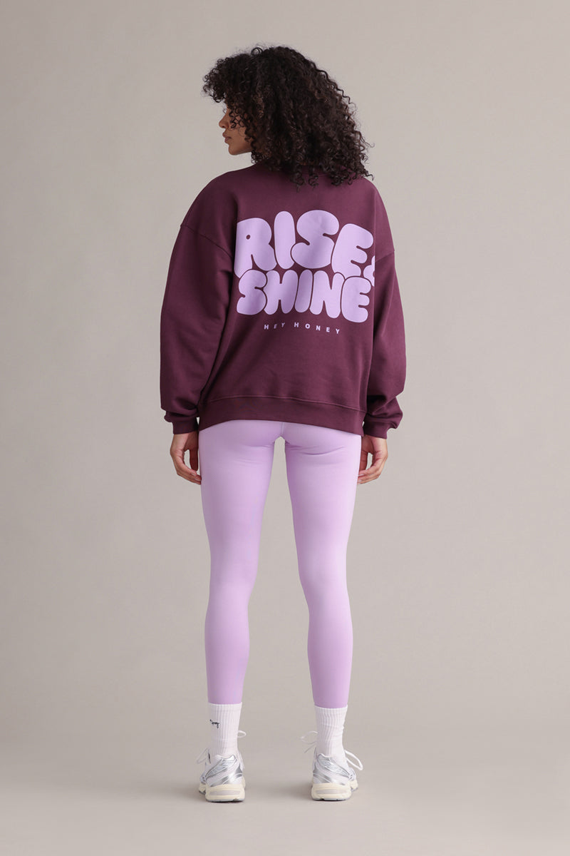 hey-honey-classic-rise-and-shine-sweatshirt-italian-plum image 6
