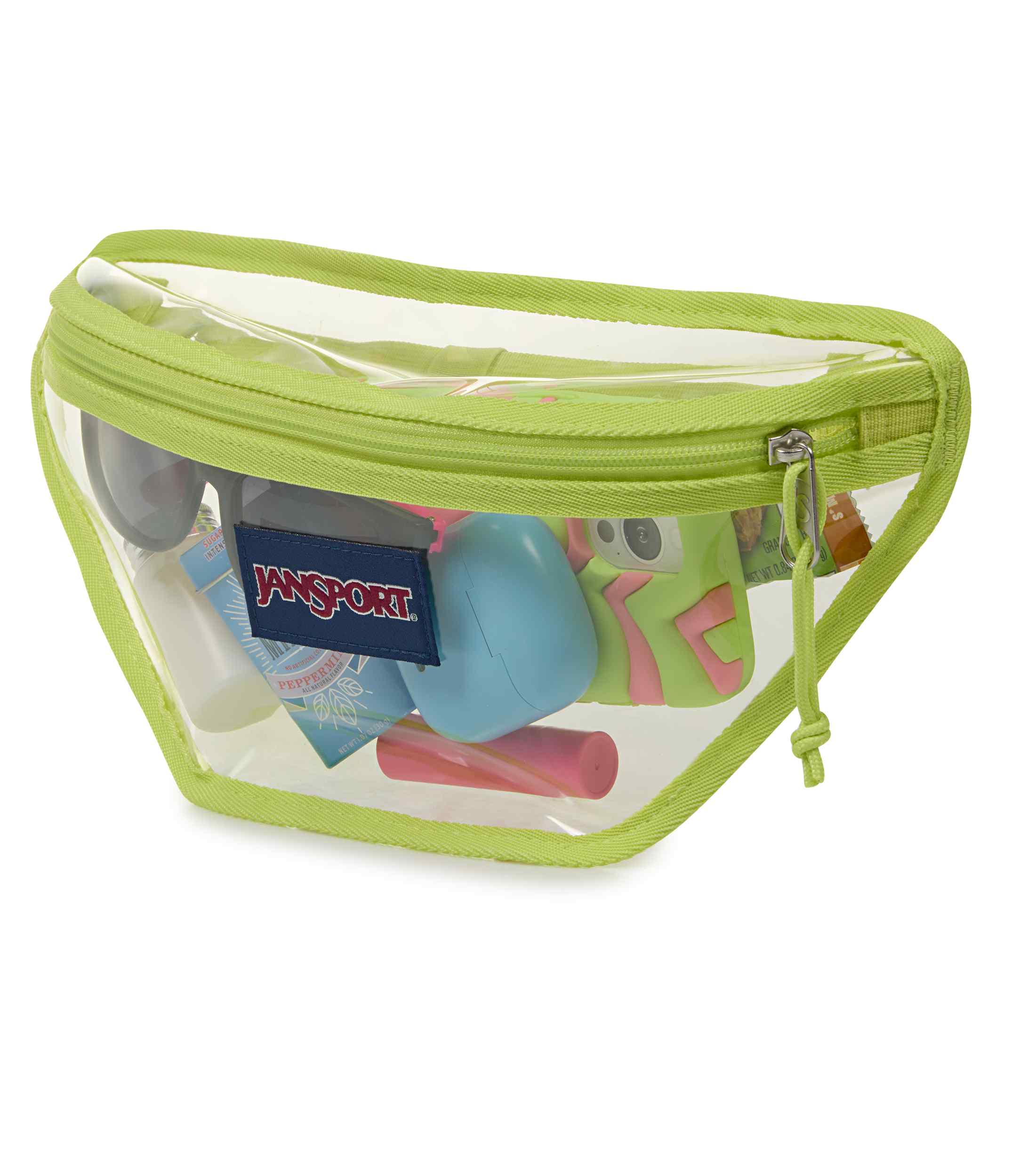jansport-clear-waistpack-bauchtasche-lime-citron-transparent image 6