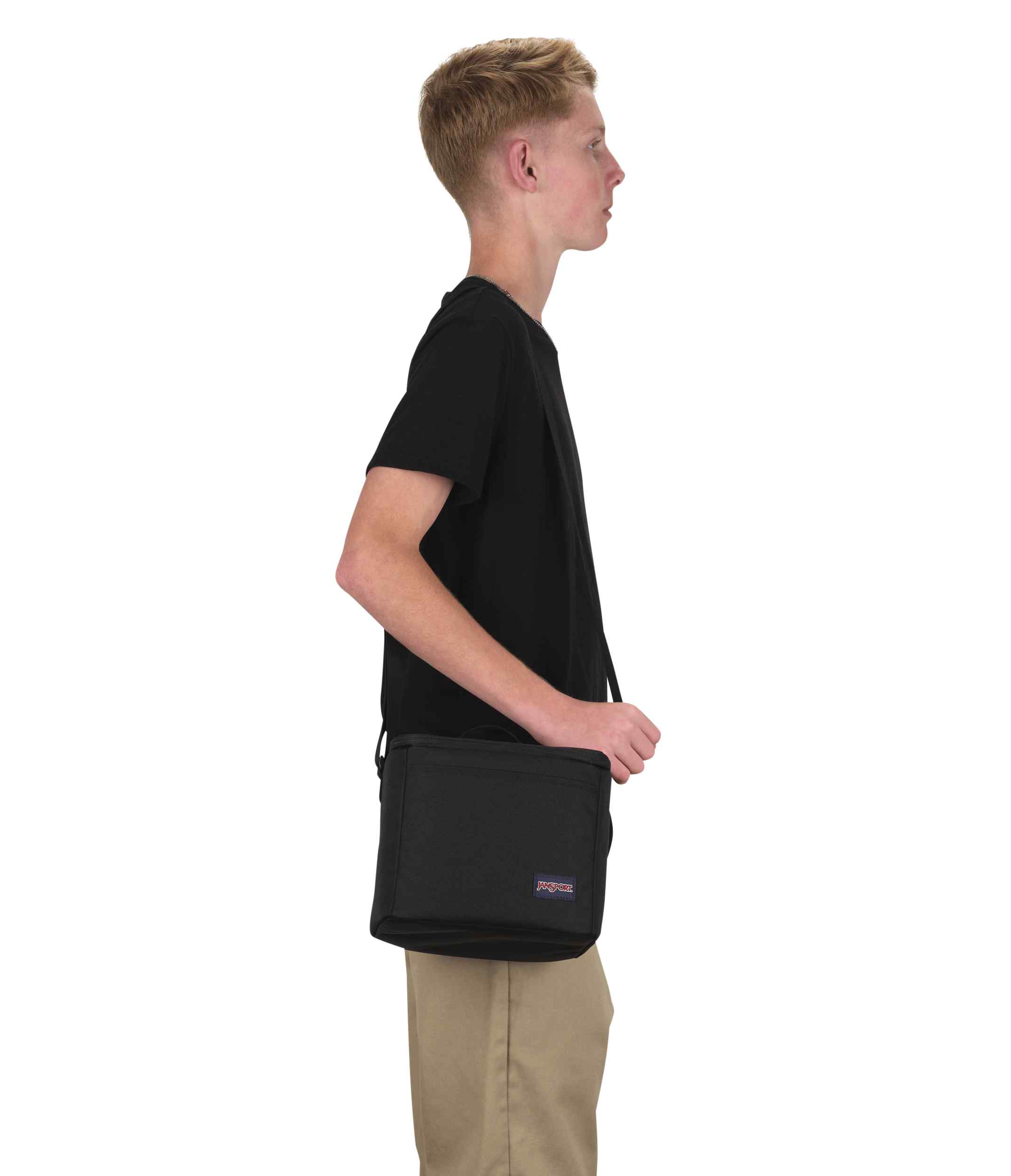 jansport-super-snack-lunchtasche-schwarz-isoliert image 7