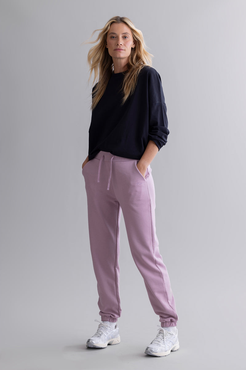 hey-honey-classic-cuff-sweat-pants-mauve-jogginghose image 8