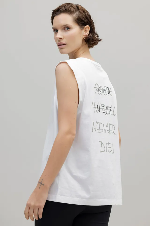 hey-honey-classic-tank-kindness-top-baumwolle-oversize-wei image 1