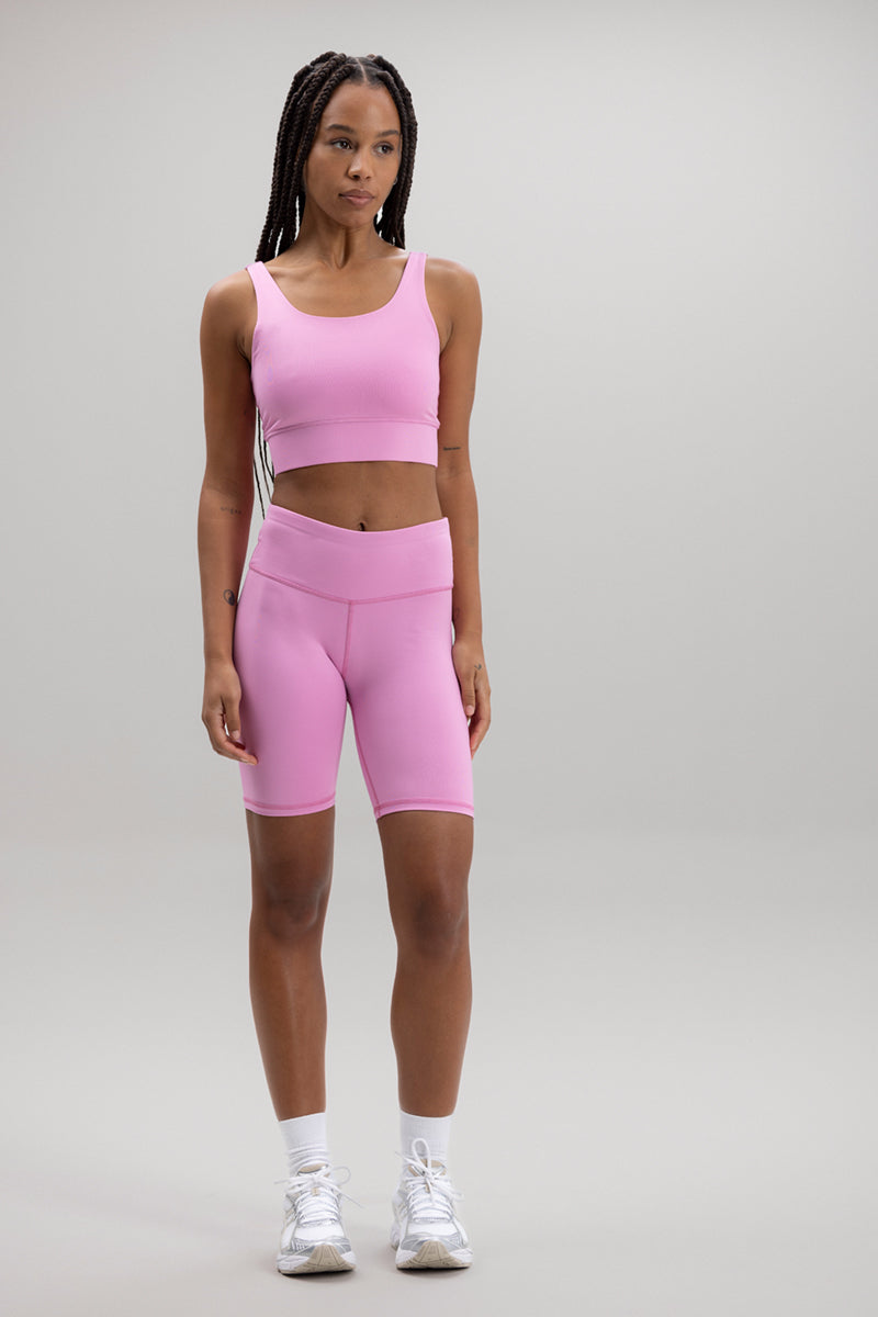 hey-honey-classic-biker-rosewood-uni-high-waist-shorts image 5