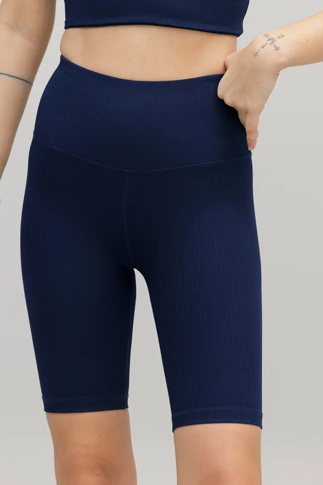 hey-honey-ribbed-biker-blue-depth-radlershorts-high-waist image 1