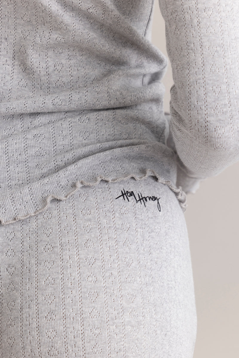 hey-honey-classic-long-pants-pointelle-hose-grey-melange image 8