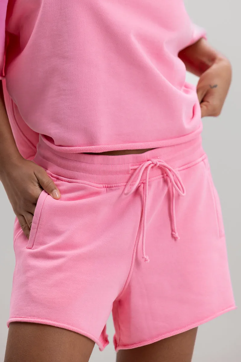 hey-honey-classic-mid-rise-short-rosewood-sweatshorts-s image 1