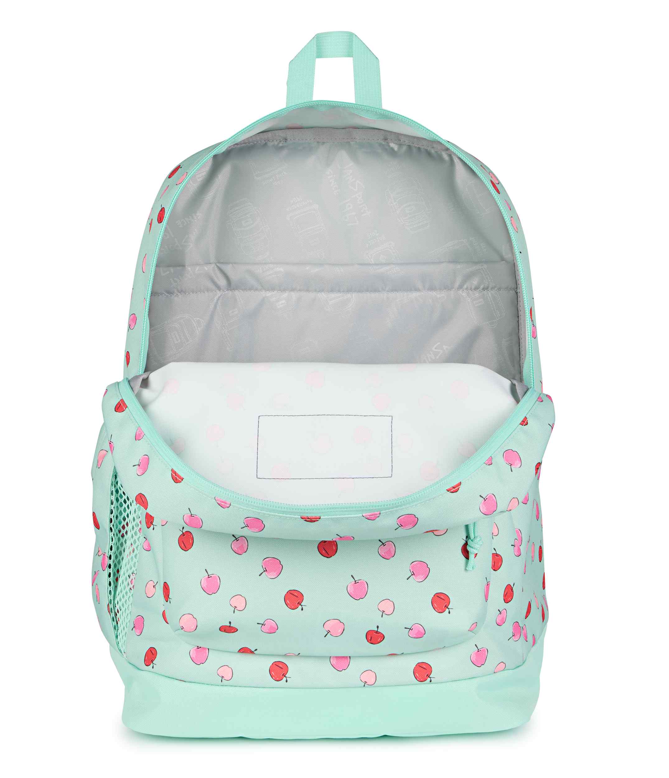 jansport-cross-town-plus-rucksack-apple-orchard-magic-mint-laptop image 5