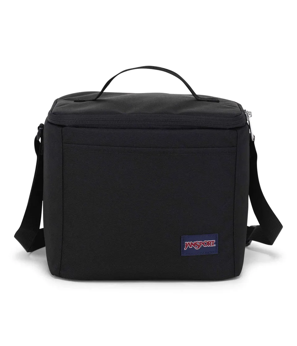 jansport-super-snack-lunchtasche-schwarz-isoliert image 1