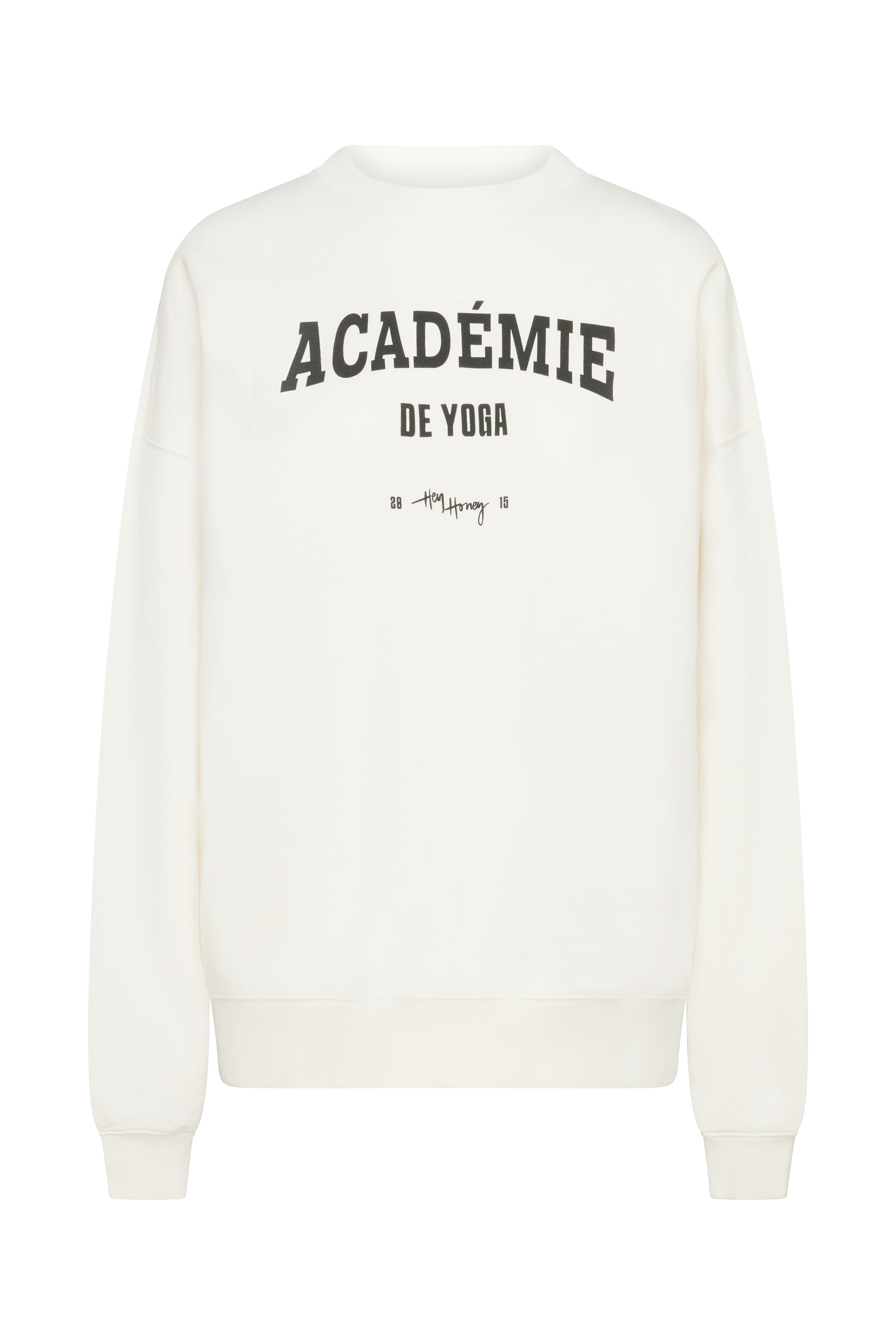 hey-honey-classic-sweater-academie-white-pullover-wei-baumwolle image 4