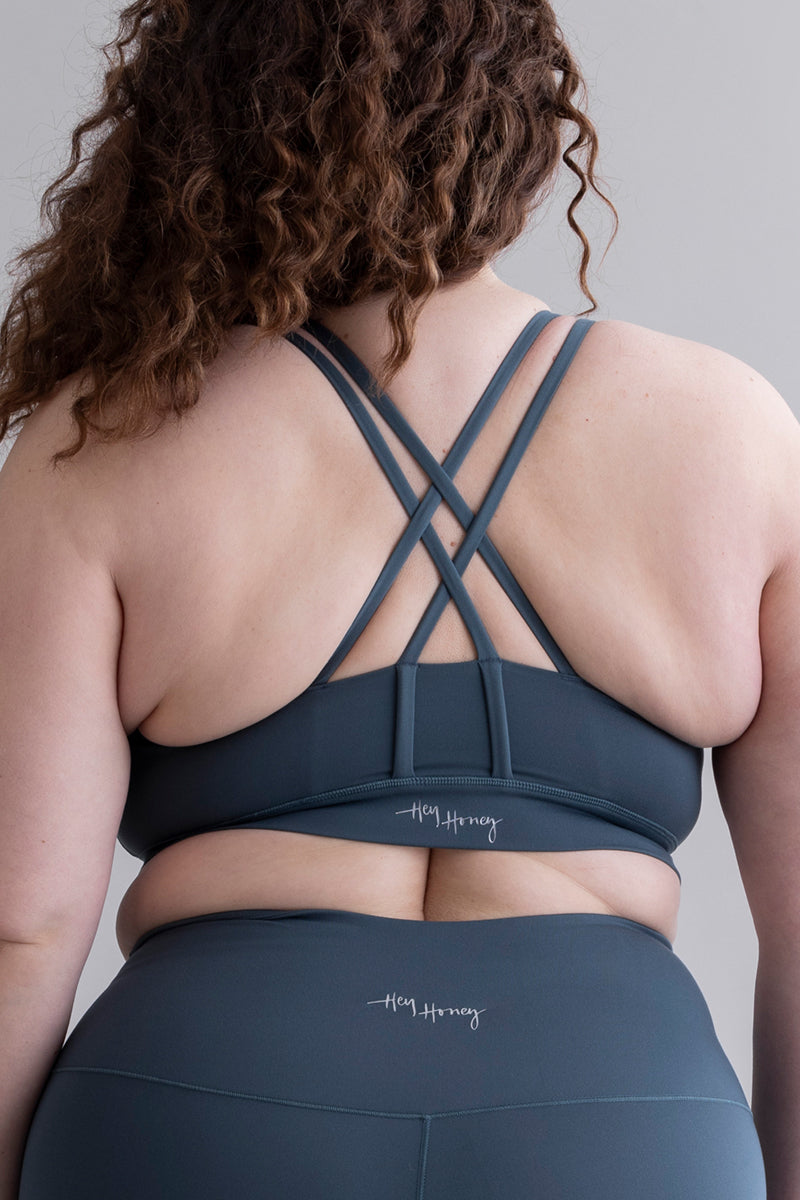 hey-honey-cotton-touch-criss-cross-bra-teal-light-support image 7