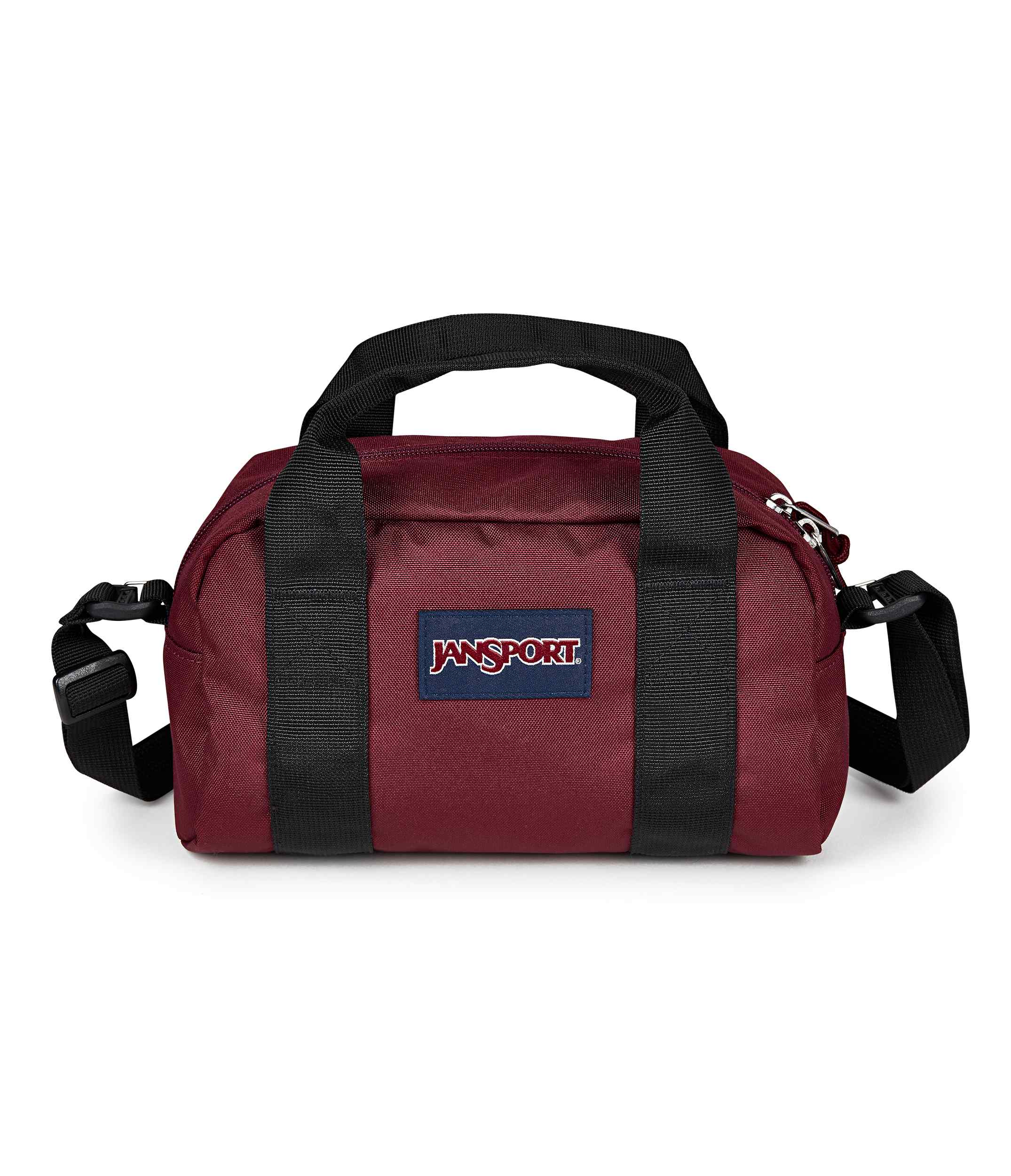 jansport-weekender-mini-duffle-reisetasche-cherry-lacquer-mit-schultergurt image 1