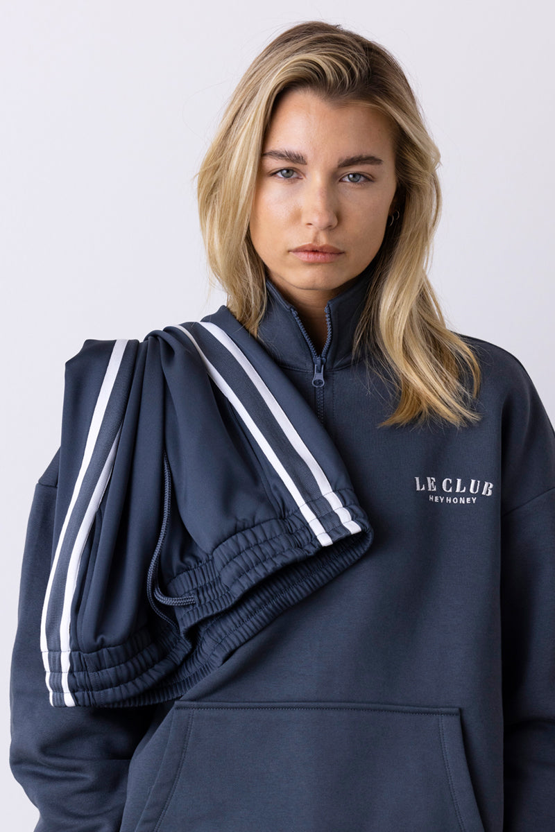 hey-honey-classic-zip-sweater-le-club-teal-baumwolle image 8
