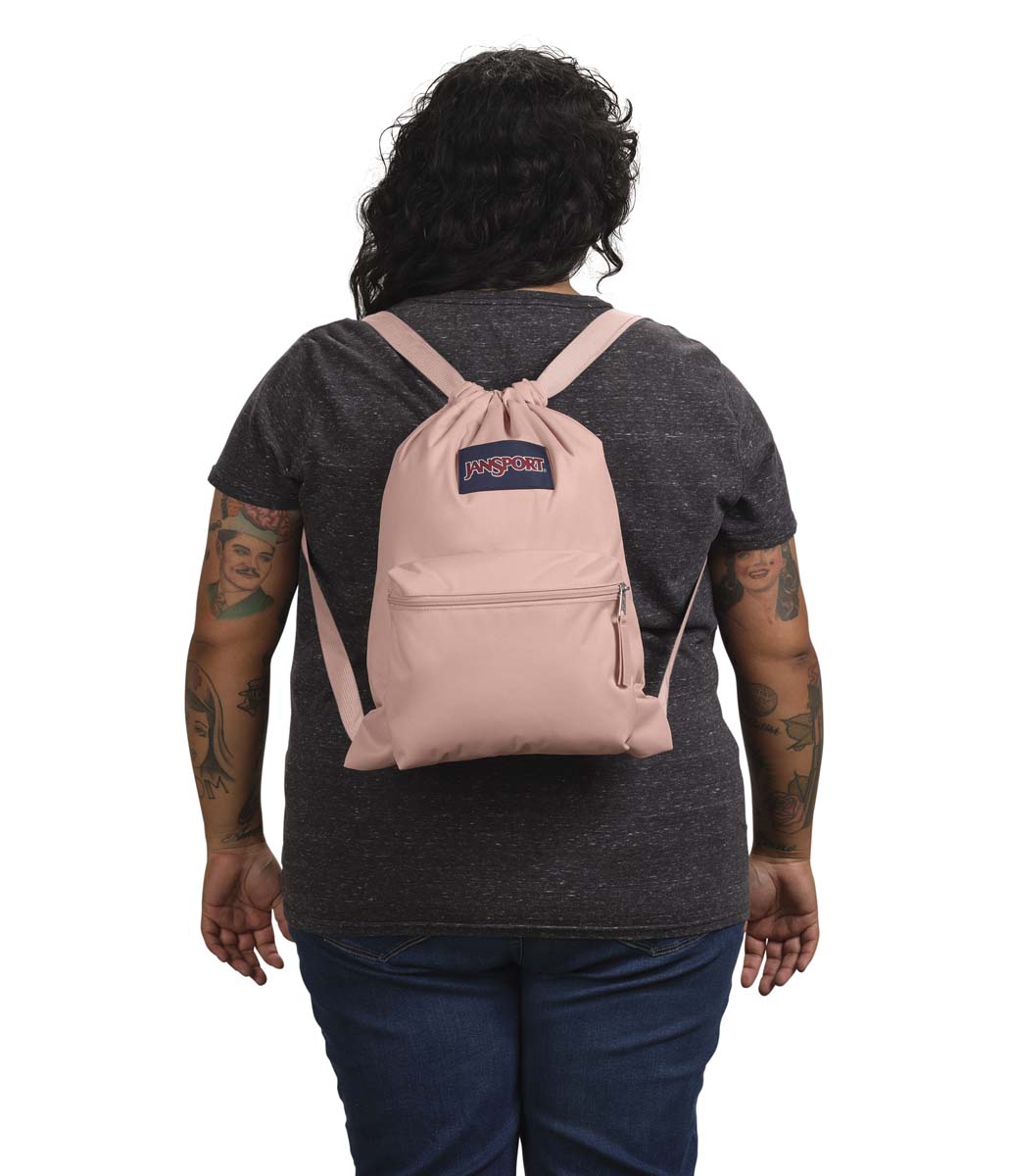 jansport-drawsack-turnbeutel-misty-rose-kordelzug-vortasche image 3