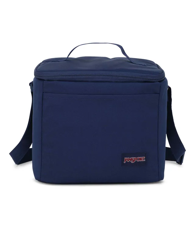 jansport-super-snack-lunchbag-marineblau-isoliert-mit-schultergurt image 1