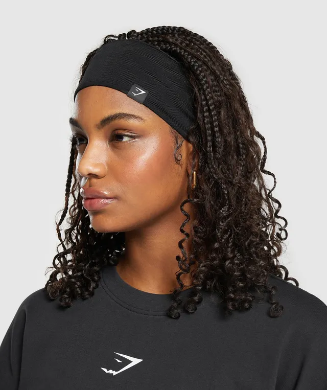 gymshark-power-diffuse-sweat-headband-stirnband-schwarz image 1