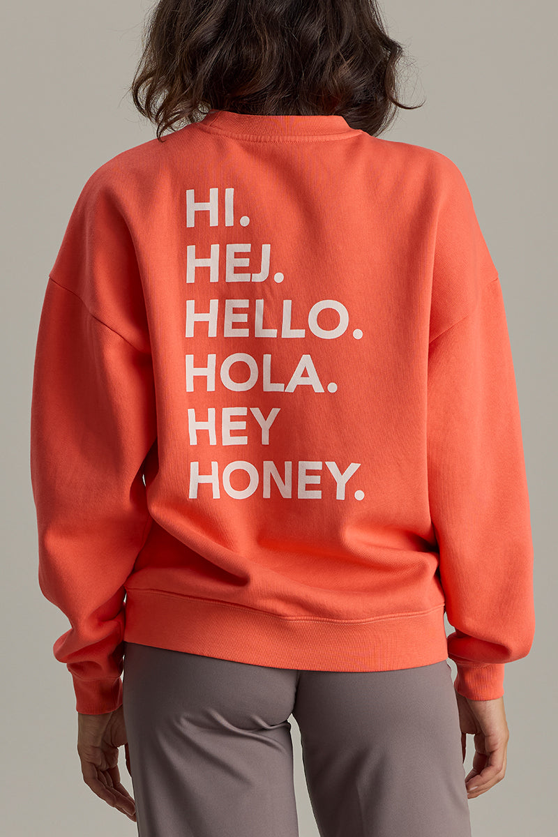 hey-honey-classic-sweater-hey-hot-coral-washed-baumwolle image 6