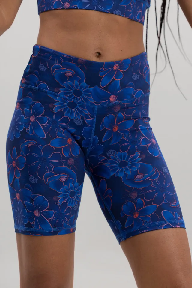 hey-honey-classic-biker-flower-daze-shorts-high-waist-gemustert image 1
