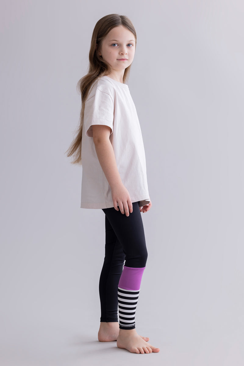 hey-honey-classic-kids-leggings-striking-purple image 2