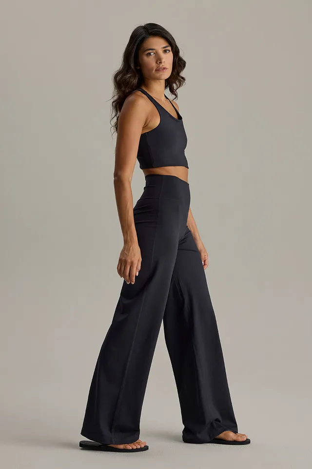 hey-honey-cotton-touch-wide-leggings-black-high-waist image 1