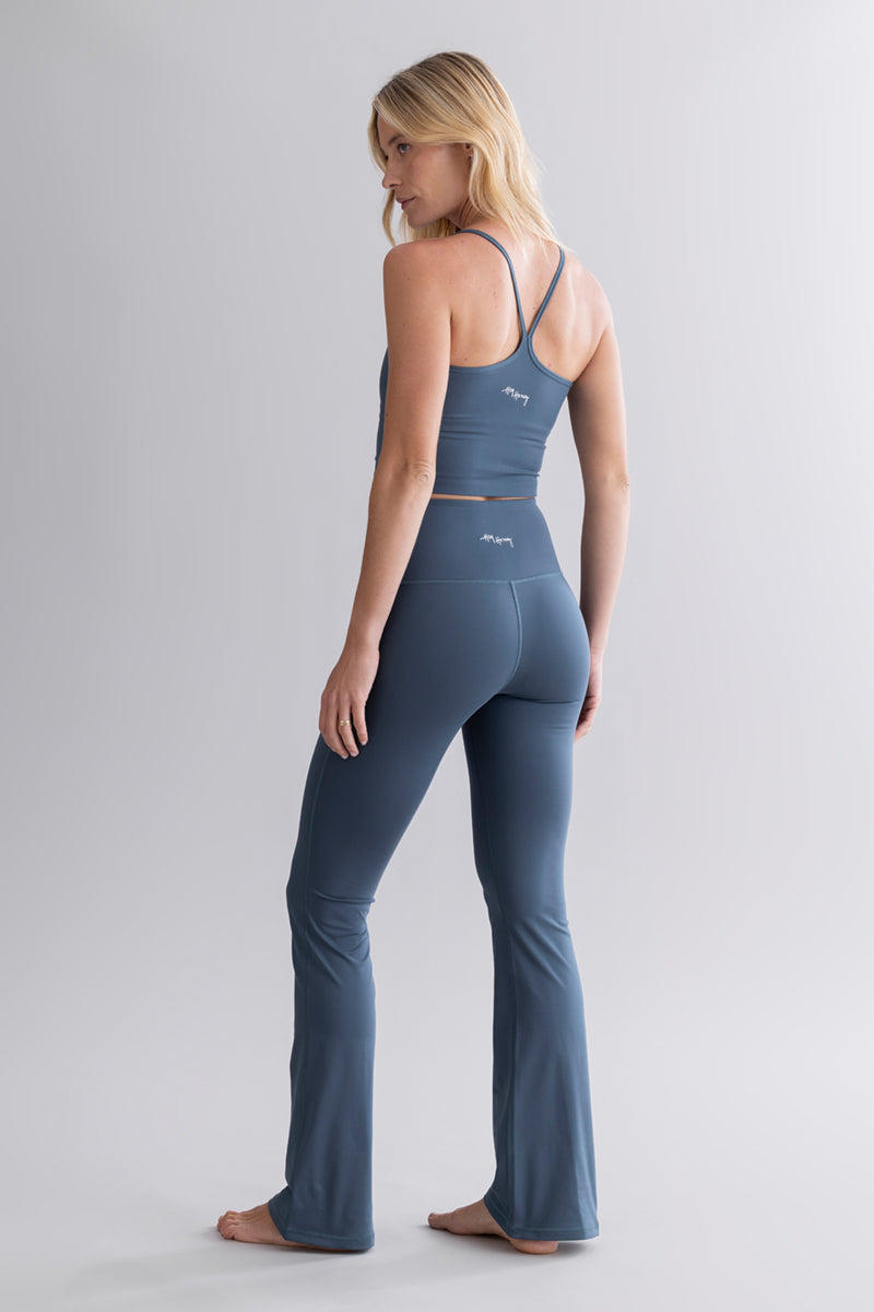 hey-honey-cotton-touch-flared-leggings-teal-ausgestellt image 7