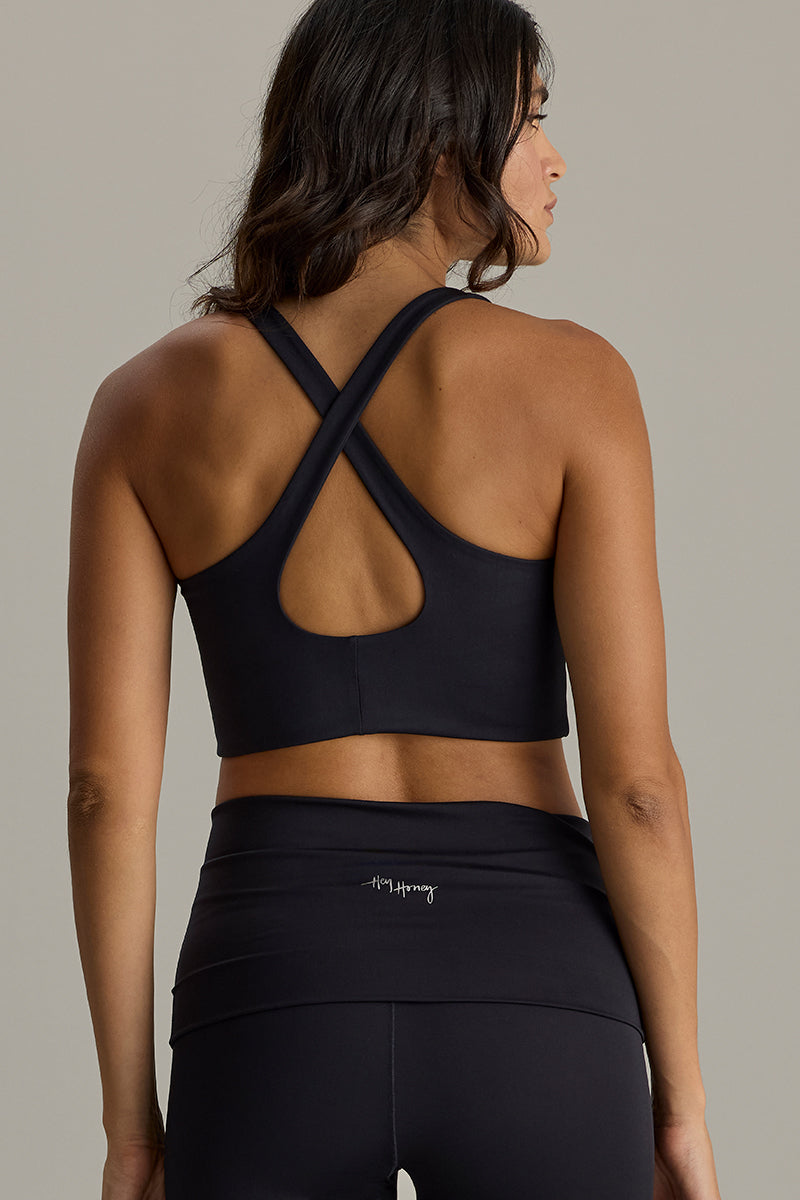 hey-honey-cotton-touch-cross-bustier-black-sport-bh image 4