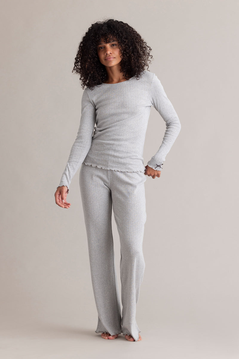 hey-honey-classic-long-pants-pointelle-hose-grey-melange image 3