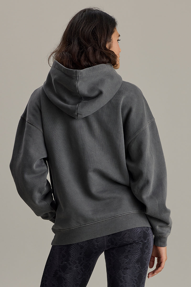hey-honey-classic-hoodie-peace-black-washed-baumwolle-relaxed image 2