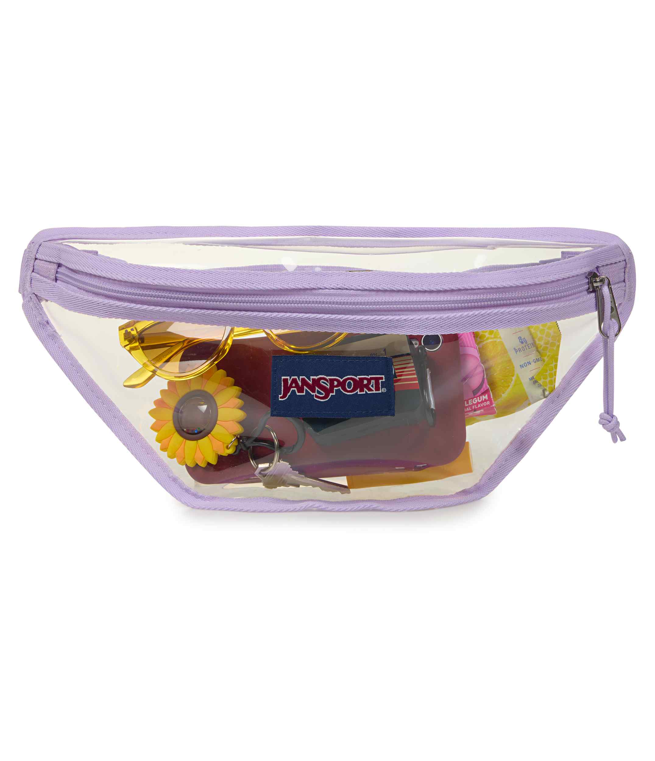 jansport-clear-waistpack-bauchtasche-pastel-lilac-transparent image 5