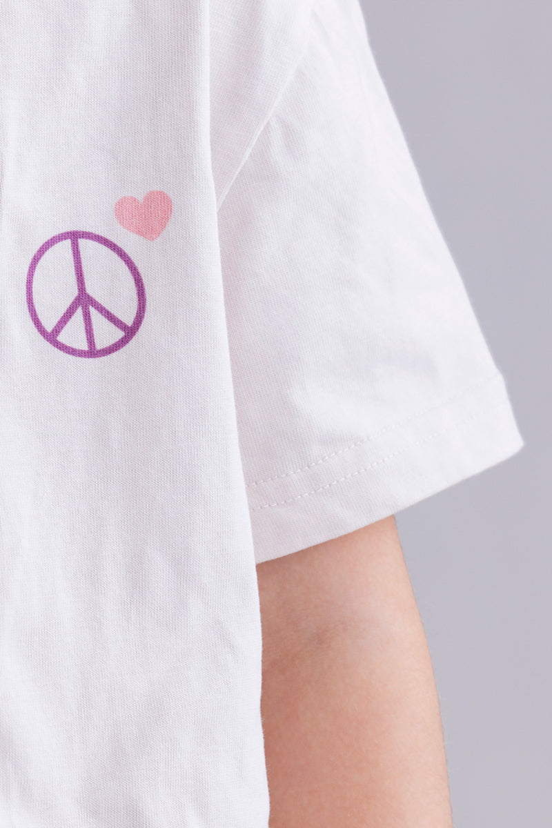 hey-honey-classic-kids-t-shirt-peace-off-white-baumwolle image 3