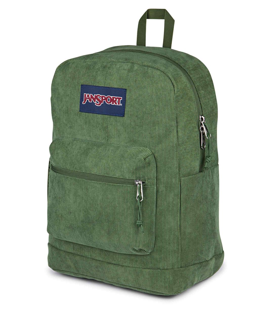 jansport-cross-town-plus-remix-rucksack-cargo-green-corduroy-laptopfach image 2