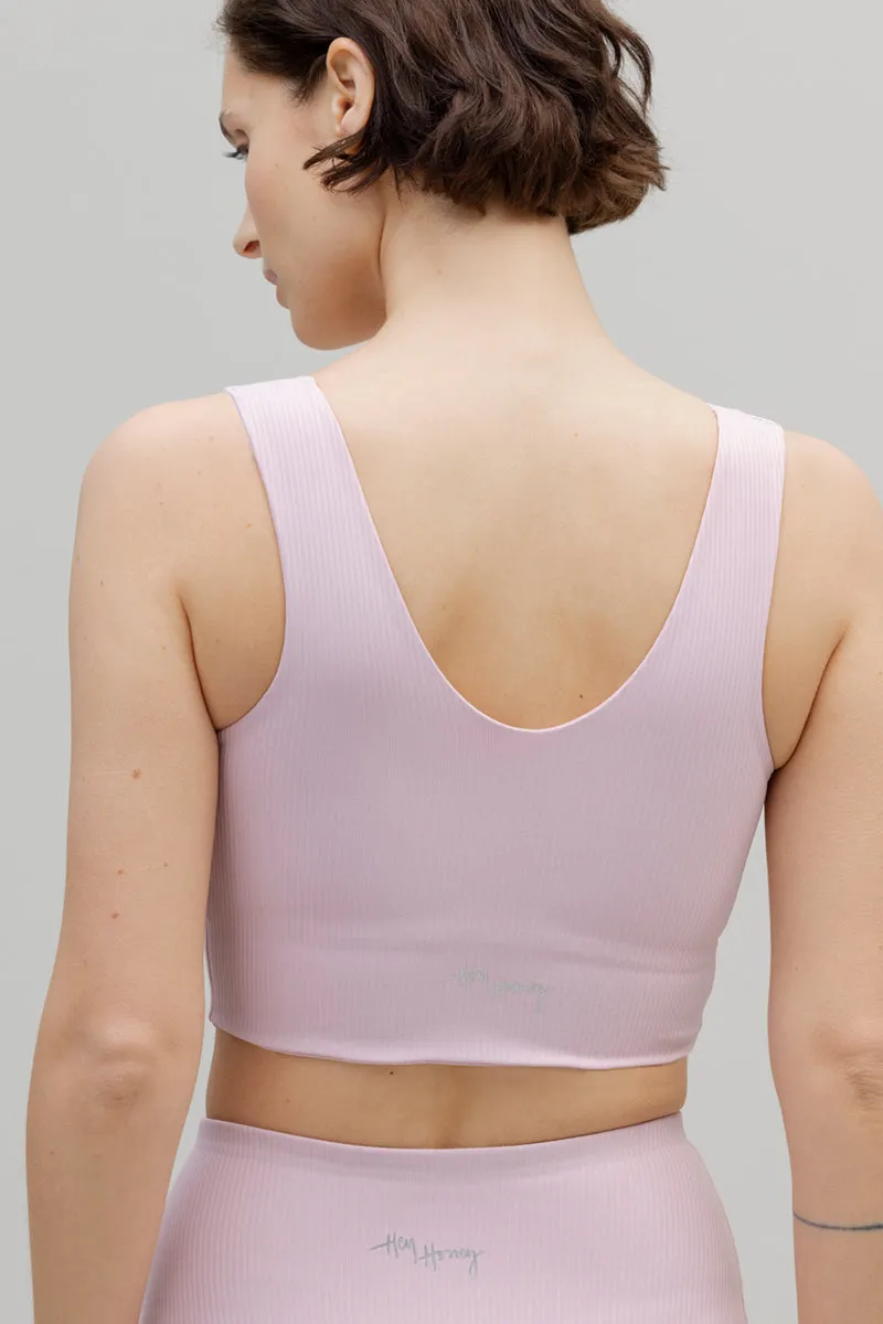 hey-honey-ribbed-bustier-dawn-pink-sport-bh-gerippt image 1