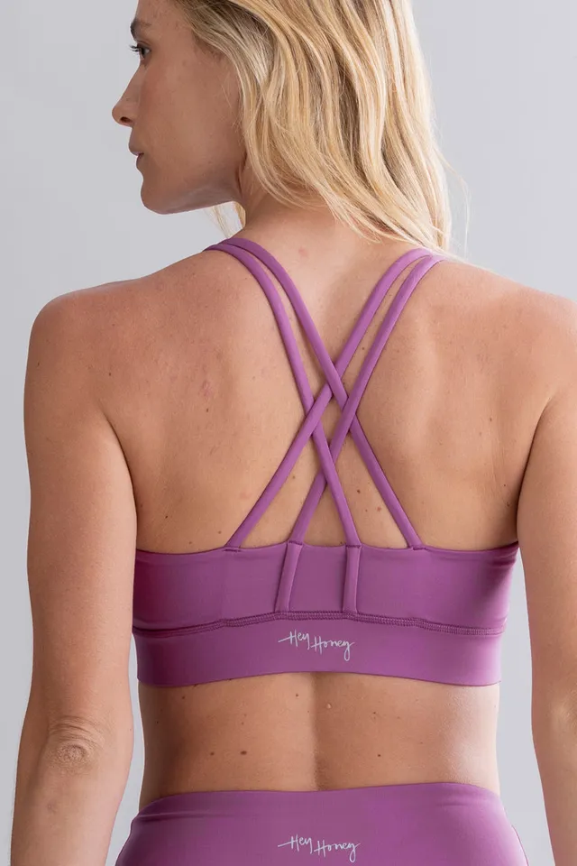 hey-honey-classic-criss-cross-bra-striking-purple-sport-bh image 1