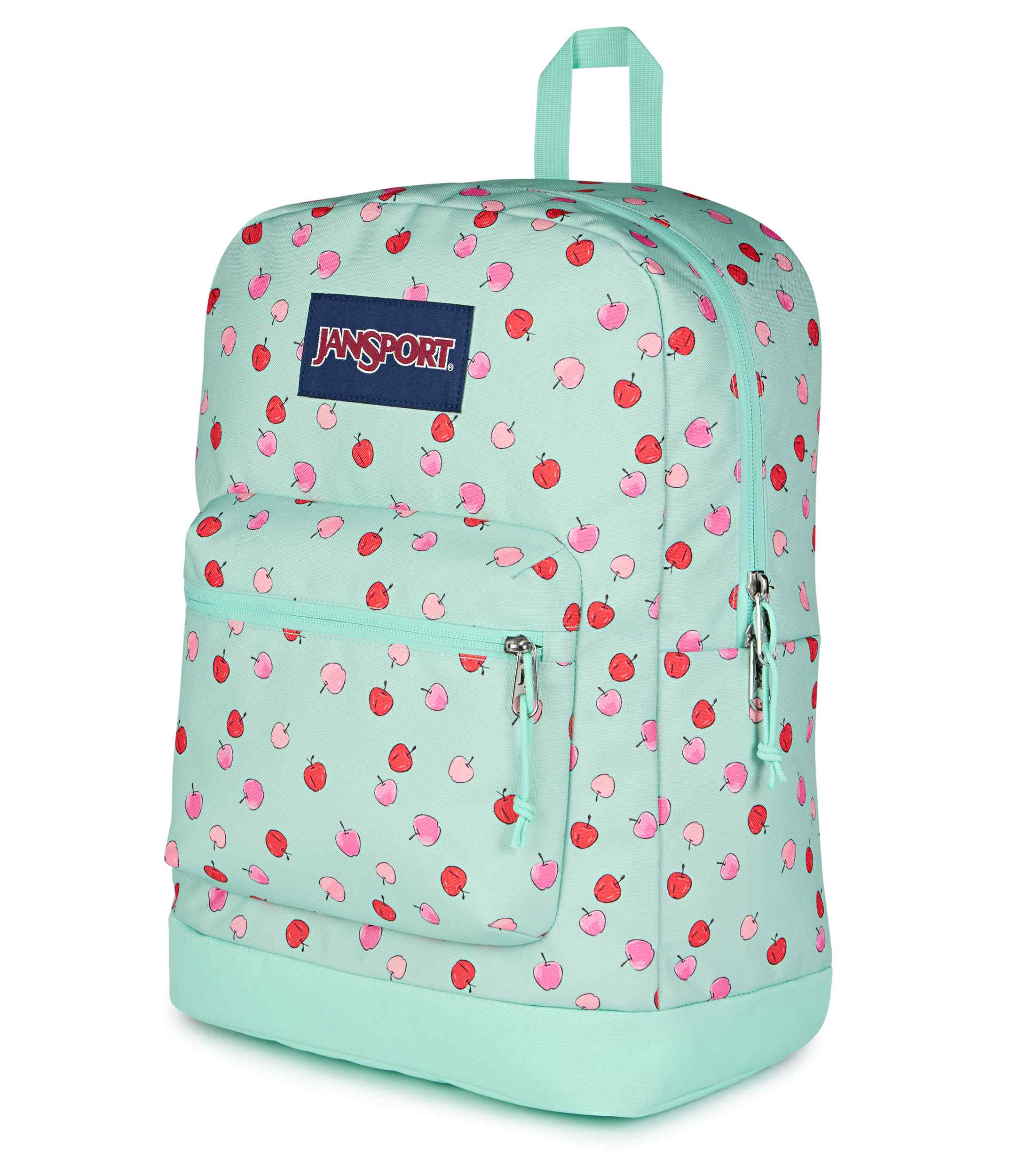 jansport-cross-town-plus-rucksack-apple-orchard-magic-mint-laptop image 2