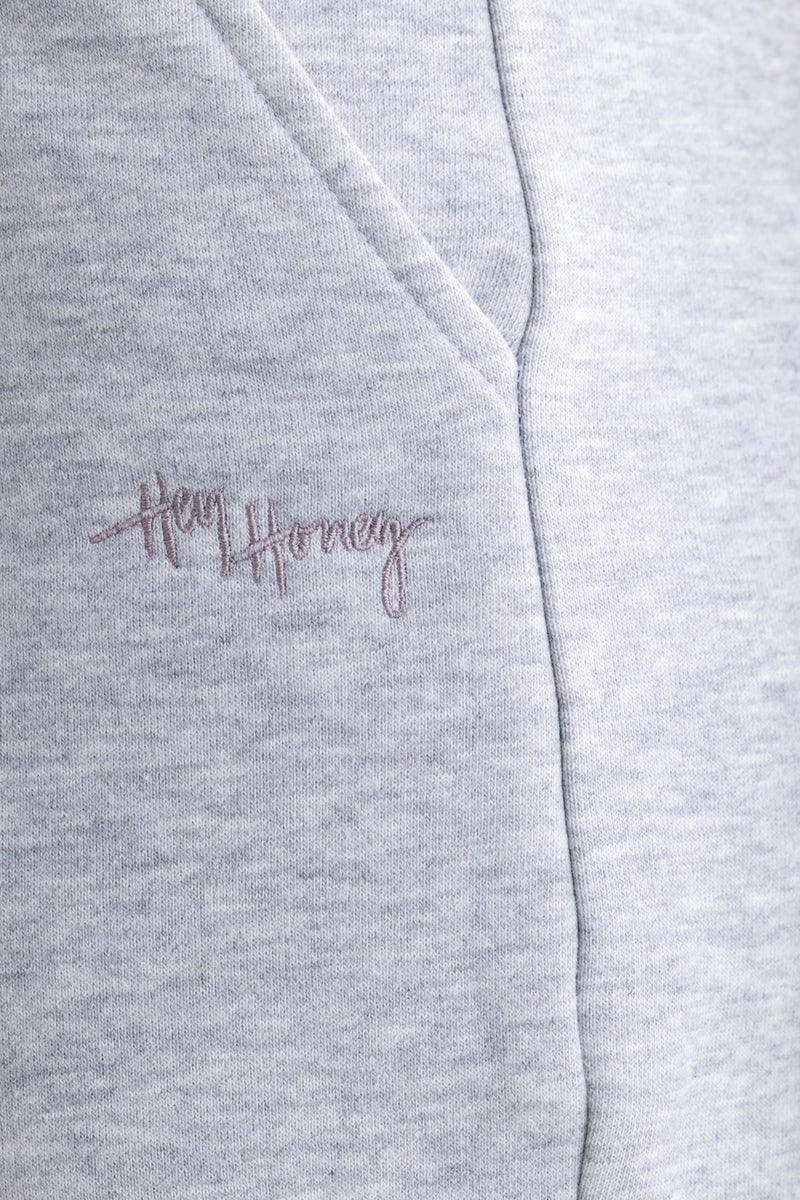 hey-honey-classic-cuff-sweat-pants-grey-melange-jogger-grau image 5