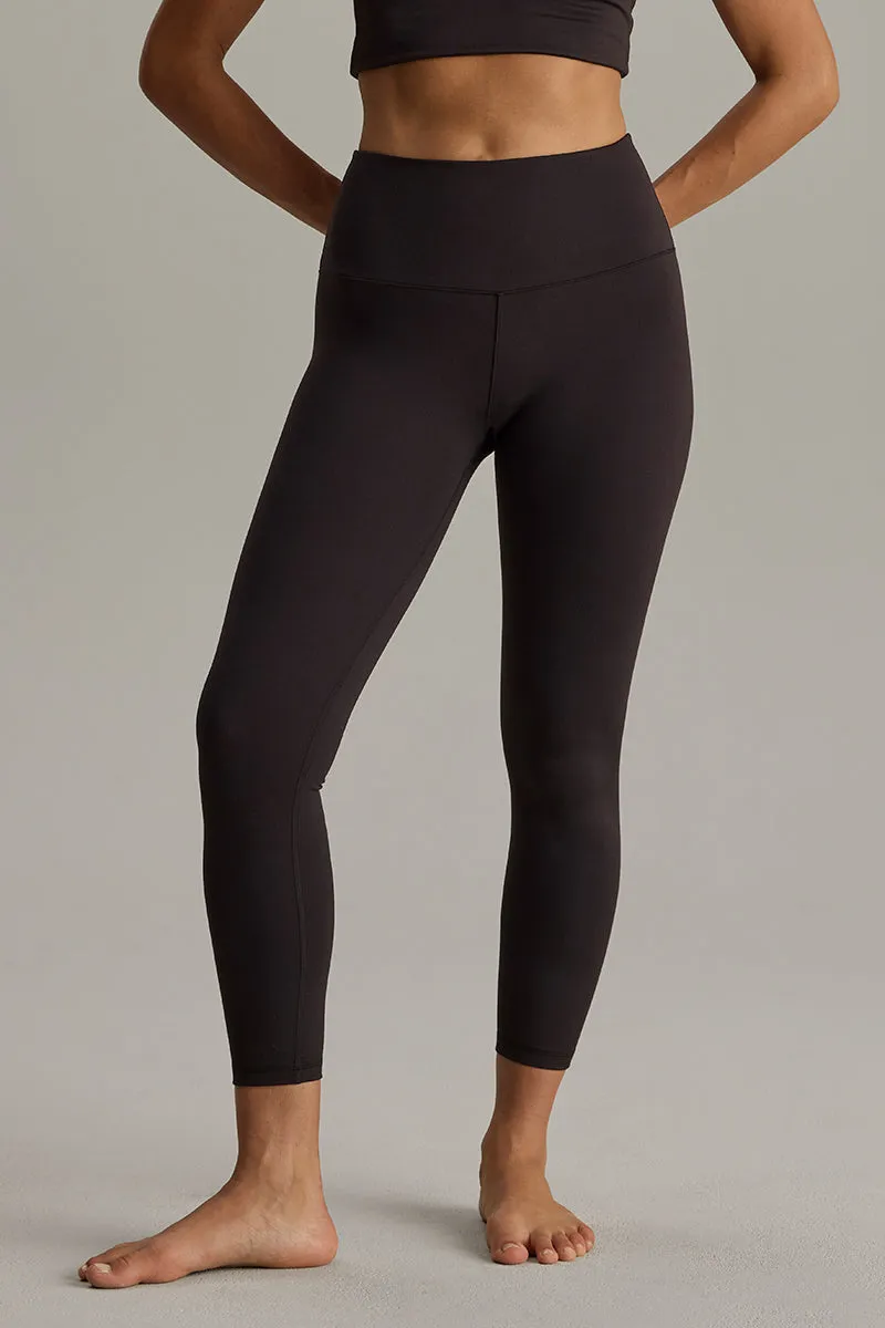 hey-honey-always-dressed-leggings-cropped-dark-brown-high-waist image 1
