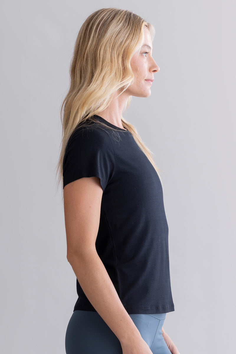 hey-honey-classic-active-t-shirt-damen-schwarz-viskose-yoga image 7