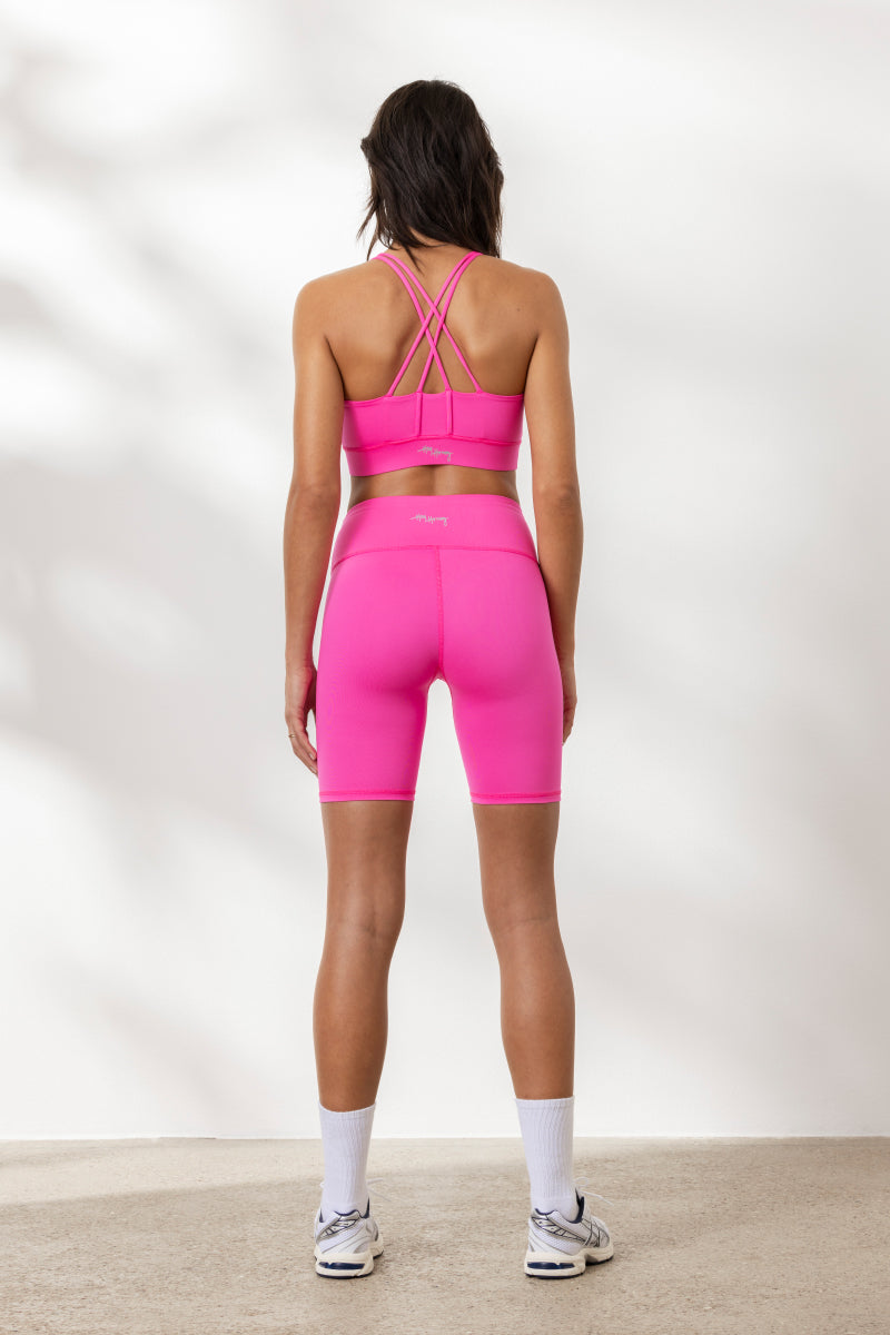 hey-honey-classic-criss-cross-bra-neon-pink-sport-bh image 4