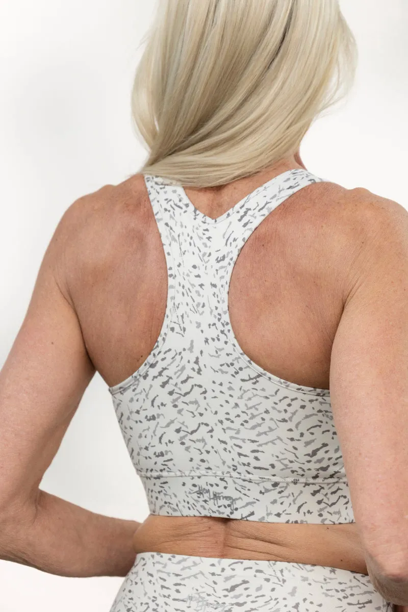 hey-honey-classic-racerback-bra-feather-white-sport-bh image 1