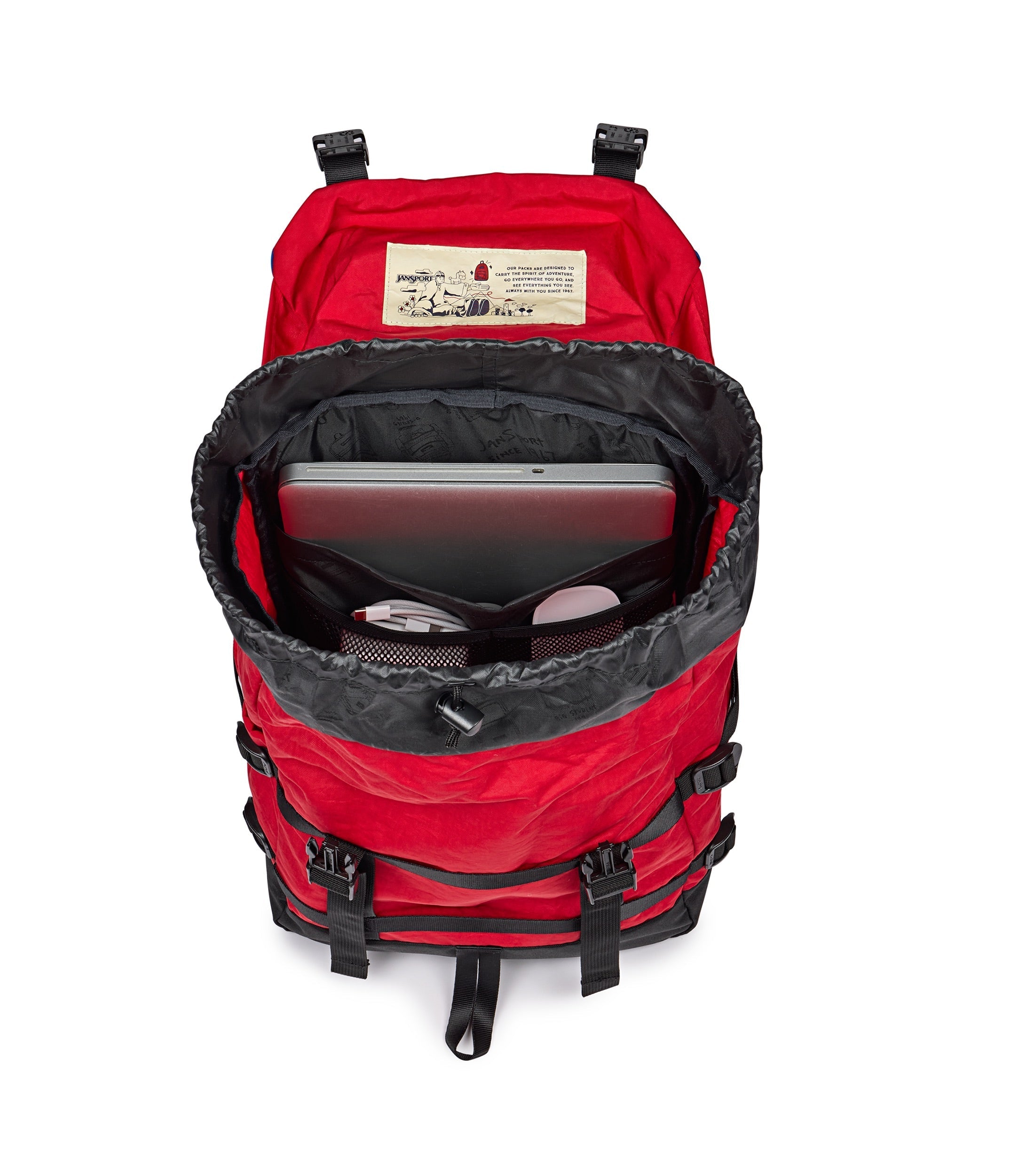 jansport-skip-pack-rucksack-red-tape-retro-laptopfach image 5