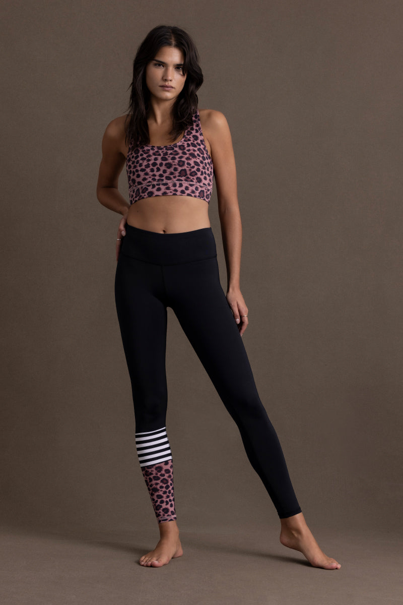 hey-honey-classic-surf-style-leggings-leo-rose-print-high-waist image 2