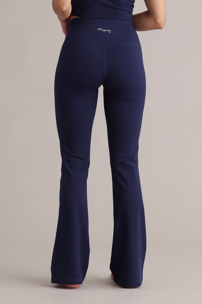 hey-honey-always-dressed-flared-leggings-baritone-blue image 2