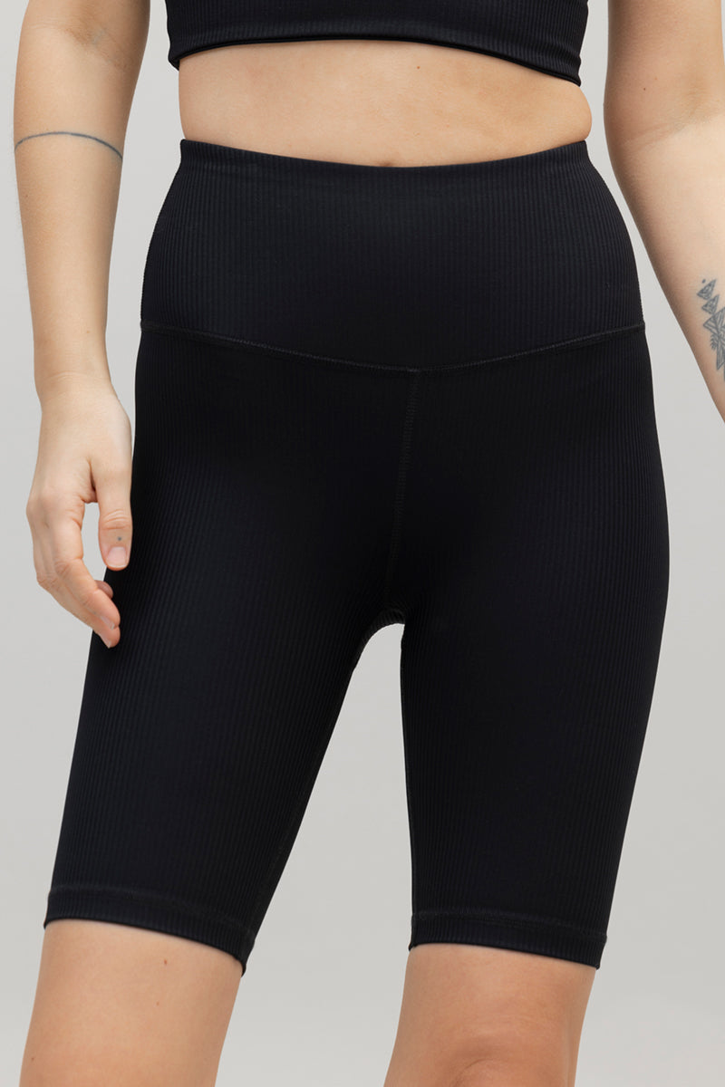 hey-honey-ribbed-biker-black-high-waist-mid-thigh image 3