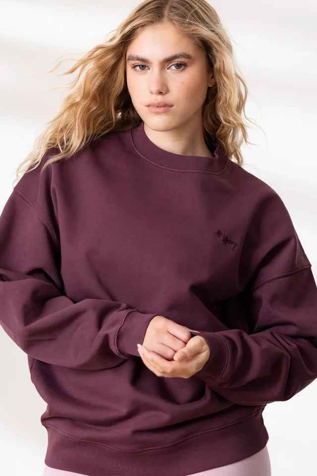 hey-honey-classic-sweater-wine-pullover-baumwolle-weinrot image 1