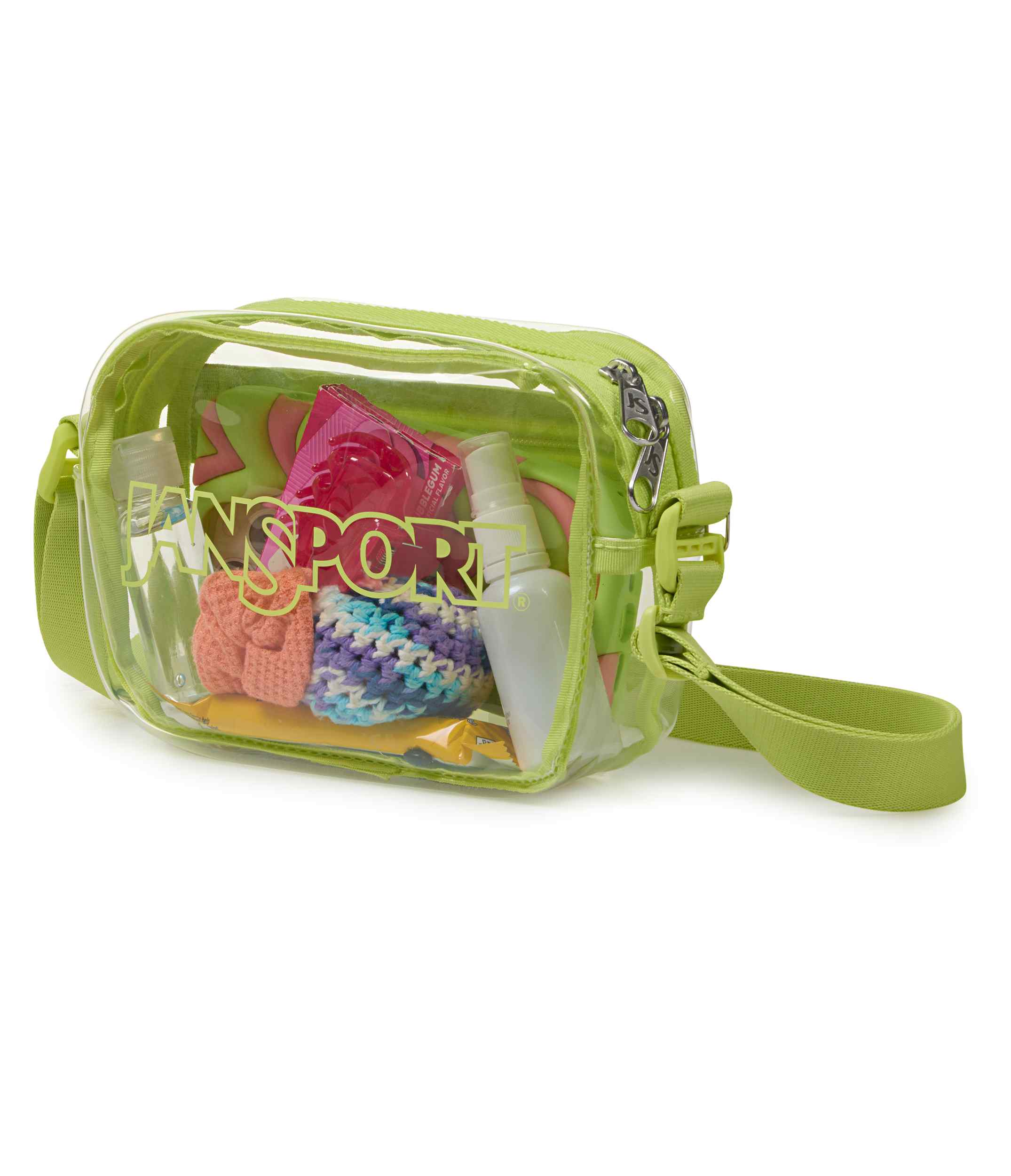 jansport-clear-crossbody-umh-ngetasche-lime-citron image 4
