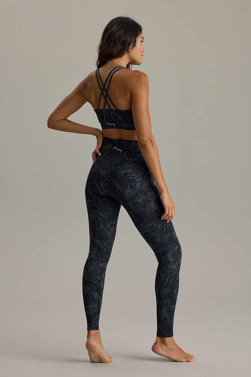 hey-honey-classic-palm-teal-set-sportset-bra-leggings image 1