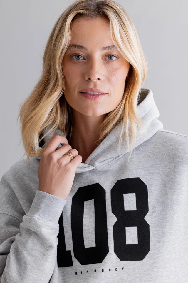 hey-honey-classic-hoodie-108-kapuzenpullover-grau-meliert-oversized image 1